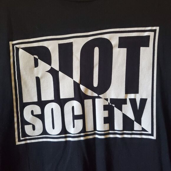 Riot Society Official Black Sz M Graphic Logo Men's Cotton Short Sleeve T Shirt - Picture 2 of 6